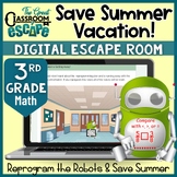 3rd Grade Math End of Year Digital Escape Room Activity