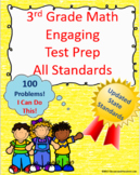 3rd Grade Math Engaging Test Prep: All Standards - 100 Questions