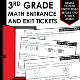 3rd Grade Math Exit Tickets | Yearlong Math Spiral Review 