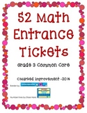 3rd Grade Math Entrance/Exit Tickets