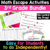 3rd Grade Math Escape Room Activities Bundle