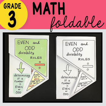 Preview of 3rd Grade Math Even and Odd Divisibility Rules Foldable