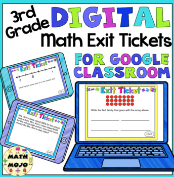 Preview of 3rd Grade Math Exit Slips: Digital All Standards Bundle