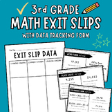 3rd Grade Math Exit Slips - Quick Check for Understanding 