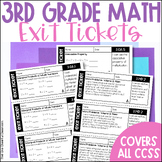 3rd Grade Year Long Math Exit Tickets Multiplication, Divi