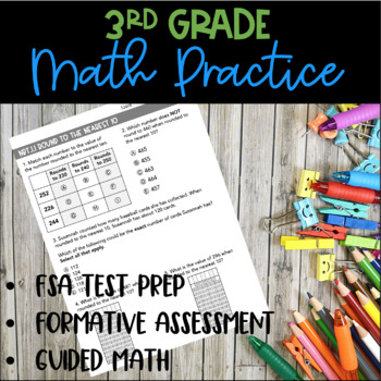 Preview of 3rd Grade Math Exit Tickets - FSA/Common Core Test Prep