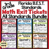 3rd Grade Math Exit Tickets: Florida B.E.S.T. Standards Bundle