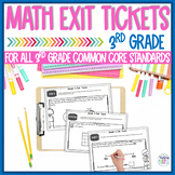 3rd Grade Math Exit Tickets | Formative Assessments Bundle