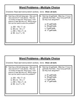 3Rd Grade Math Expressions Common Core: Unit 5 Word Problems | Tpt