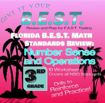 Preview of 3rd Grade Math F.A.S.T. Prep: Florida B.E.S.T. Standards Review - 10 Day (NSO)