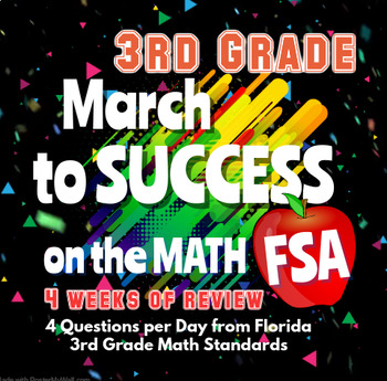Preview of 3rd Grade Math FSA Spiral Review: Florida (and Common Core) Test Prep! Packet 3