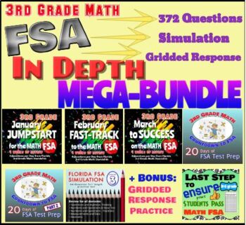 Preview of 3rd Grade Math FSA TEST PREP MEGA-BUNDLE SUCCESS PACK! practice, simulation
