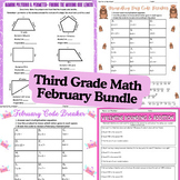 3rd Grade Math February Valentines Day Bundle-Games & Acti