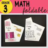 3rd Grade Math Finding the Area Foldable
