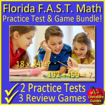 Preview of 3rd Grade Math Florida FAST PM3 Bundle - Practice Tests Games Florida BEST