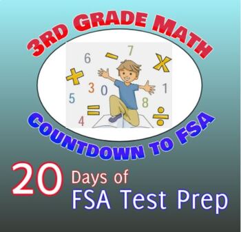 Preview of 3rd Grade Math Florida FSA Printable DISTANCE LEARNING REVIEW / TEST PREP PACKET