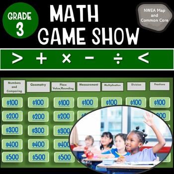 Preview of 3rd Grade Math Game Show for NWEA MAP and Common Core
