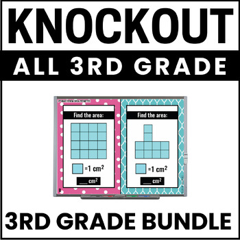 Preview of 3rd Grade Math Games - 3rd Grade ELA Games - 3rd Grade Knockout BUNDLE