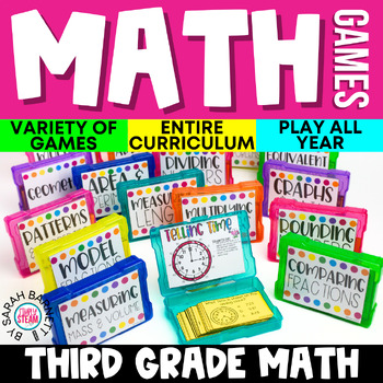 Preview of 3rd Grade Math Centers & Games for Review and Intervention