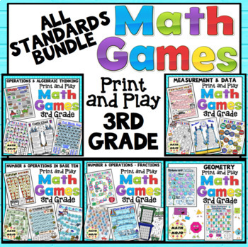 Preview of 3rd Grade Math Games: All 3rd Grade Math Standards Bundle