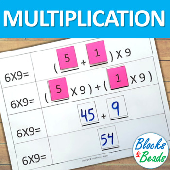 Preview of 3rd Grade Math: Distributive Property Activity Mats & Array Grid Paper