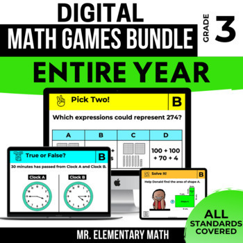 Preview of 3rd Grade Math Games: Review & Centers Made Fun