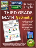 3rd Grade Math Geometry - Print and Digital Versions