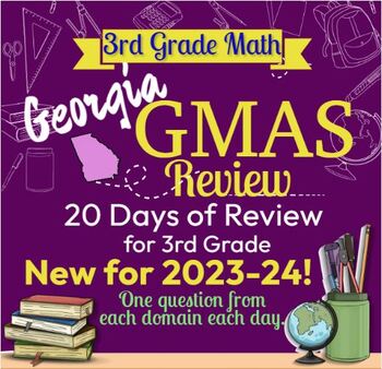 Preview of 3rd Grade Math Georgia GMAS Test Prep...20 days prep for the Milestones