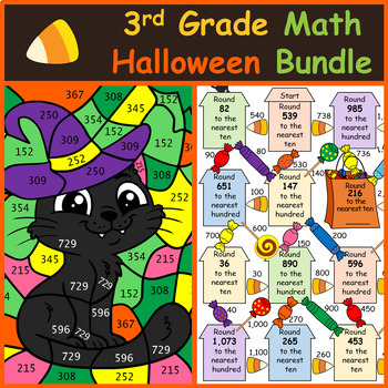 Preview of 3rd Grade Math | Halloween | Bundle