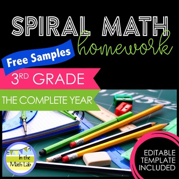 Preview of 3rd Grade Math Homework FREE Samples