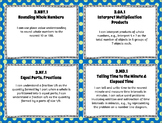 3rd Grade Math "I CAN" Statements BUNDLE for Common Core S