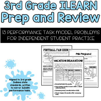 Preview of 3rd Grade Math ILEARN Test Prep | Performance Task Word Problem Solving