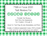 3rd Grade Math In Focus 2020 ALL Chapter Test Reviews (Print)