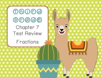 Preview of 3rd Grade Math In Focus 2020 Chapter 7 Test Review (Print AND Digital)