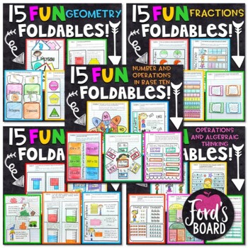 Preview of 3rd Grade Math Interactive Notebook Bundle | ALL Standards