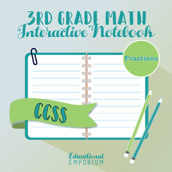 Preview of 3rd Grade Math Interactive Notebook: Fractions Domain: NF