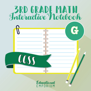 Preview of 3rd Grade Math Interactive Notebook: Geometry Domain: G