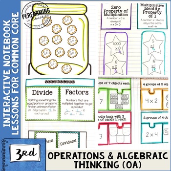 Preview of Interactive Math Notebook 3rd Grade Operations & Algebraic Thinking OA