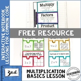 Multiplication Interactive Math Notebook 3rd Grade OA  FREE