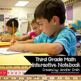 Third Grade Math Interactive Notebook for Entire Year Bundle