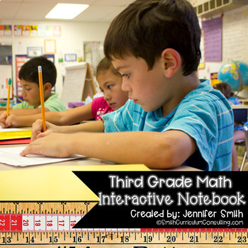 Preview of 3rd Grade Math Interactive Notebook for Entire Year Bundle - TEKS CCSS