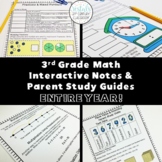 3rd Grade Math Interactive Notes & Parent Study Guides {Di