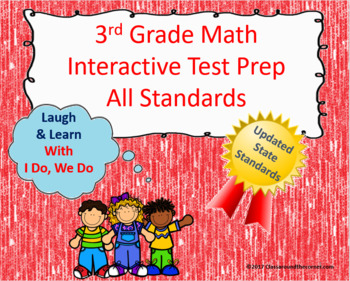 Preview of 3rd Grade Math Interactive Test Prep: All 25 Standards *** UPDATED ***