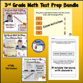 3rd Grade Math Interactive Test Prep Key Terms Bundle With Bonus