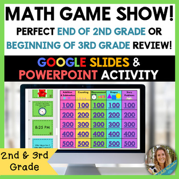 3rd Grade Math Jeopardy, Beginning of Year Review of ALL Math Skills!