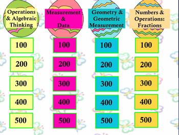 Preview of 3rd Grade Math Q & A Game~ CCSS Promethean/ClassFlow Spring / Easter Theme
