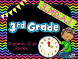 3rd Grade Math Jeopardy-style Review Game - 3.MD.1 - Time