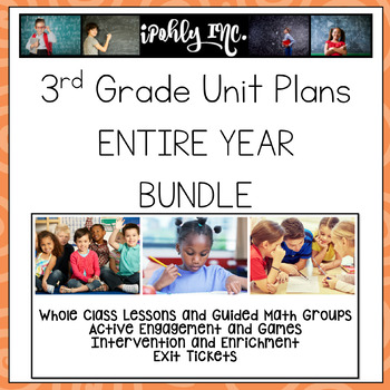 Preview of 3rd Grade Math Yearlong Bundle Follows TEKs