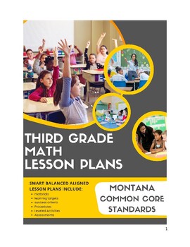 Preview of 3rd Grade Math Lesson Plans - Montana Common Core