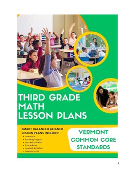 Preview of 3rd Grade Math Lesson Plans - Vermont Common Core